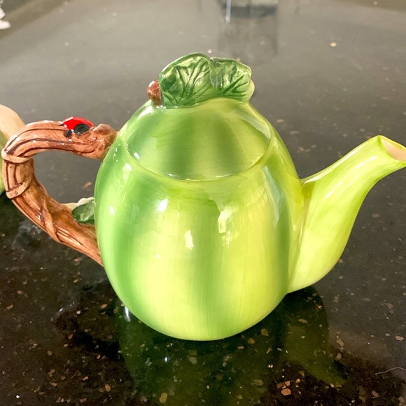 Teapot mini porcelain glazed vintage - Picture 2 of 5